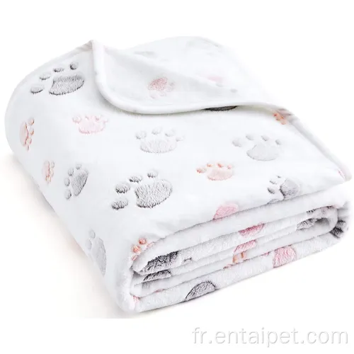 Puppy Cat Paw Imprimer une couverture moelleuse lavable